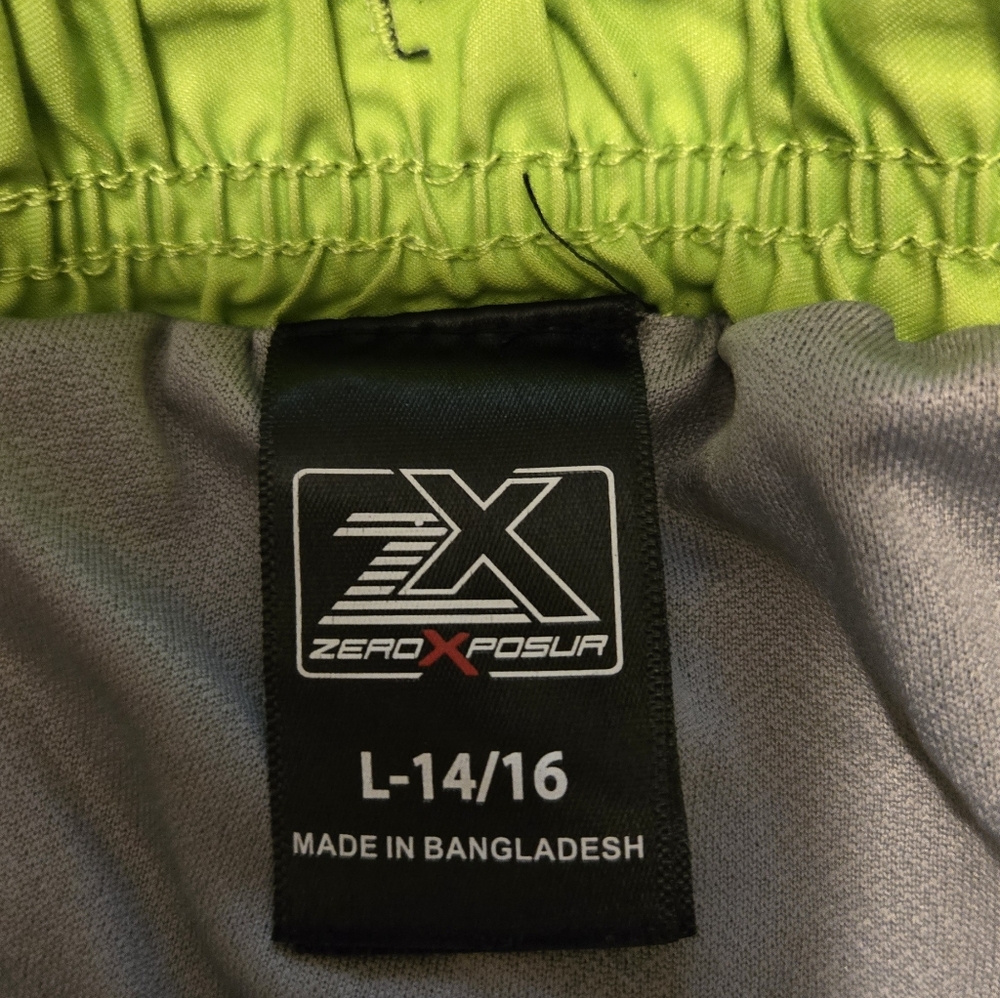 ZeroXposur Boy's Shark Swim Trunks Size Large 14/16 Built In Underwear - Picture 4 of 9
